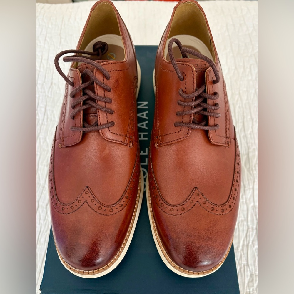 Cole Haan Original Grand Wingtip Oxford Size 10 New - Picture 2 of 5